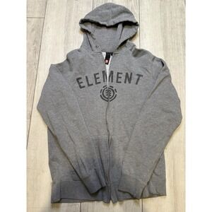 vintage element gray zip up hoodie No Zipper Size M Men‎
